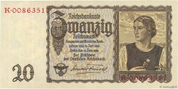 20 Reichsmark ALLEMAGNE  1939 P.185 pr.SPL