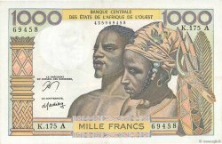 1000 Francs WEST AFRICAN STATES  1977 P.103Am AU