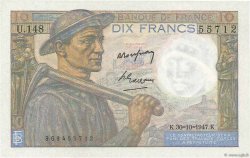 10 Francs MINEUR FRANCIA  1947 F.08.18 q.AU