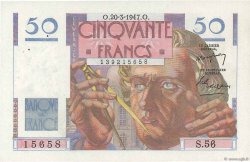 50 Francs LE VERRIER FRANKREICH  1947 F.20.07 fST