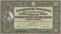 5 Francs SWITZERLAND  1944 P.11k XF+