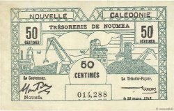 50 Centimes NEW CALEDONIA  1943 P.54 XF