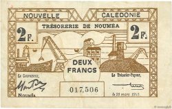 2 Francs NEW CALEDONIA  1943 P.56b VF