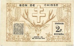 2 Francs NEW CALEDONIA  1943 P.56b VF