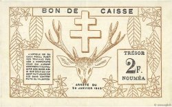 2 Francs NEW CALEDONIA  1943 P.56a XF