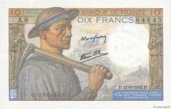 10 Francs MINEUR FRANCIA  1942 F.08.03