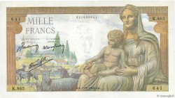 1000 Francs DÉESSE DÉMÉTER FRANCE  1942 F.40.04 SUP+