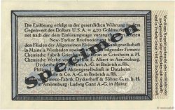 3 Dollars Spécimen ALEMANIA Biebrich 1923 Mul.0420s SC+