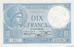 10 Francs MINERVE modifié FRANKREICH  1939 F.07.05