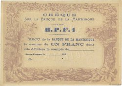 1 Franc Non émis MARTINIQUE  1870 P.05A