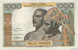 1000 Francs WEST AFRICAN STATES  1959 P.004