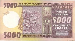 5000 Francs - 1000 Ariary MADAGASCAR  1974 P.066a XF