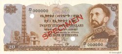 20 Dollars Spécimen ETIOPIA  1961 P.21s