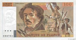 100 Francs DELACROIX modifié FRANCIA  1983 F.69.07