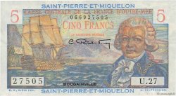 5 Francs Bougainville SAN PEDRO Y MIGUELóN  1946 P.22
