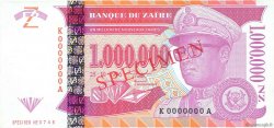 1000000 Nouveaux Zaïres Spécimen ZAÏRE  1996 P.79s