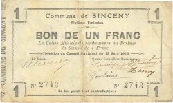 1 Franc FRANCE régionalisme et divers  1915 JP.02-2188