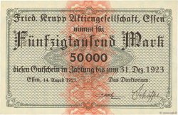 50000 Mark ALLEMAGNE Essen 1923 