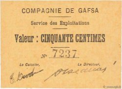 50 Centimes TúNEZ  1916 P.-- FDC