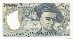 50 Francs QUENTIN DE LA TOUR FRANCE  1982 F.67.08