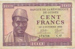 100 Francs GUINÉE  1958 P.07