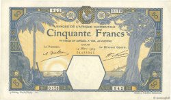 50 Francs DAKAR AFRIQUE OCCIDENTALE FRANÇAISE (1895-1958) Dakar 1929 P.09Bc TTB+