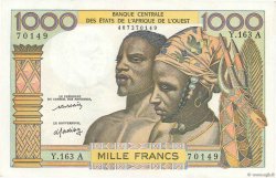 1000 Francs WEST AFRICAN STATES  1977 P.103Al