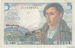5 Francs BERGER FRANCIA  1945 F.05.06 EBC a SC