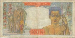 100 Piastres INDOCINA FRANCESE  1954 P.082b q.BB