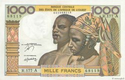 1000 Francs ESTADOS DEL OESTE AFRICANO  1977 P.103Am