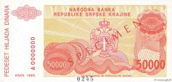 50000 Dinara Spécimen CROATIE  1993 P.R21s NEUF