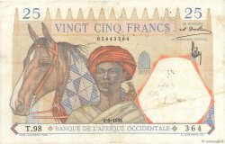 25 Francs AFRIQUE OCCIDENTALE FRANÇAISE (1895-1958)  1936 P.22 TTB+