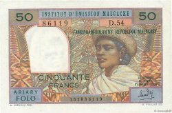 50 Francs - 10 Ariary MADAGASKAR  1962 P.061