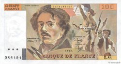 100 Francs DELACROIX modifié FRANCE  1984 F.69.08a