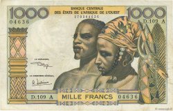 1000 Francs WEST AFRICAN STATES  1973 P.103Aj