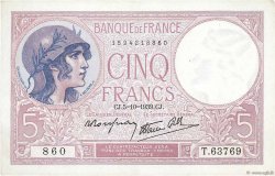 5 Francs FEMME CASQUÉE modifié FRANCE  1939 F.04.11 XF