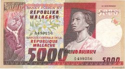 5000 Francs - 1000 Ariary MADAGASKAR  1974 P.066a