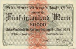 50000 Mark ALLEMAGNE Essen 1923 