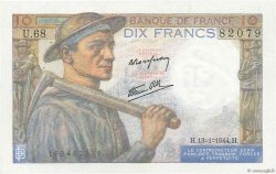 10 Francs MINEUR FRANCE  1944 F.08.10 SPL