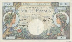 1000 Francs COMMERCE ET INDUSTRIE FRANCE  1941 F.39.04