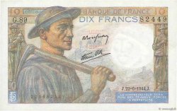 10 Francs MINEUR FRANCE  1944 F.08.12 SPL+