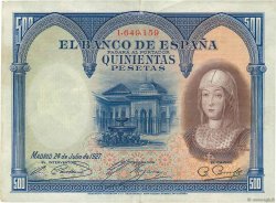 500 Pesetas SPAIN  1927 P.073c