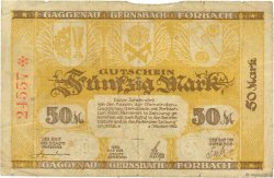 50 Mark ALLEMAGNE Gaggenau-Gernsbah-Forbach 1922 