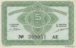 5 Cents INDOCINA FRANCESE  1942 P.088a