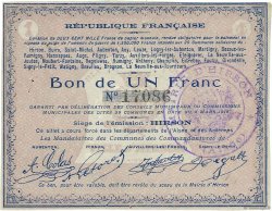 1 Franc FRANCE regionalism and miscellaneous  1915 JP.02-1188