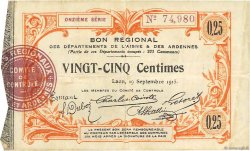 25 Centimes FRANCE regionalism and various  1915 JP.02-1300