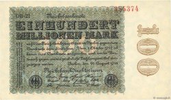 100 Millions Mark GERMANY  1923 P.107e UNC-