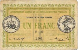 1 Franc COSTA DE MARFIL  1917 P.02b BC
