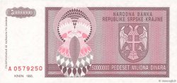 50000000 Dinara CROATIA  1993 P.R14a