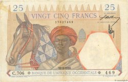 25 Francs AFRIQUE OCCIDENTALE FRANÇAISE (1895-1958)  1938 P.22 TTB
